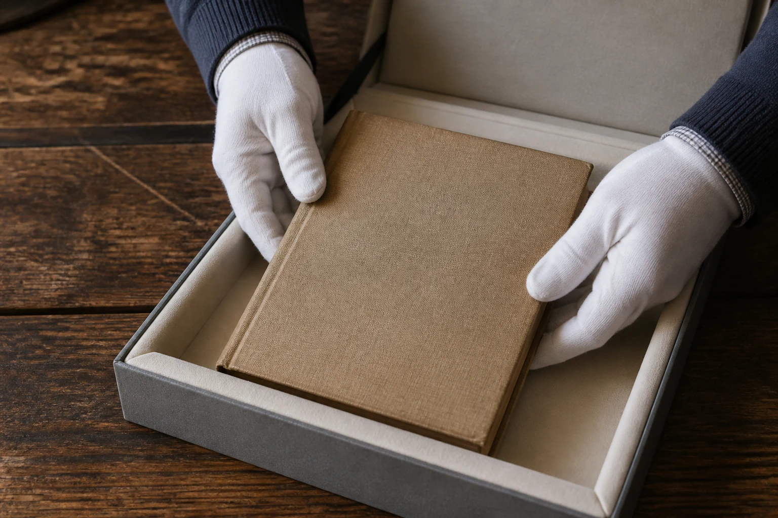 Livre ancien protégé dans une boîte de conservation